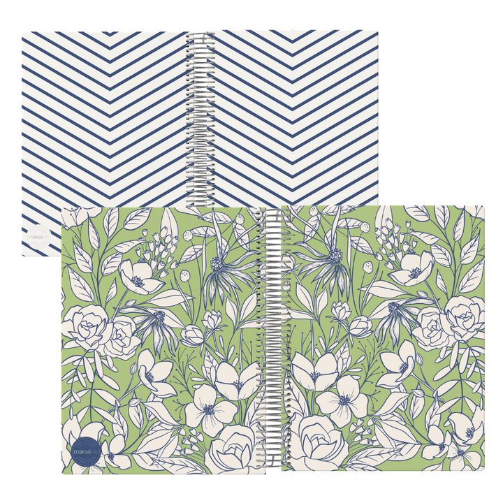 Interchangeable + Reversible Cover: Secret Garden Green