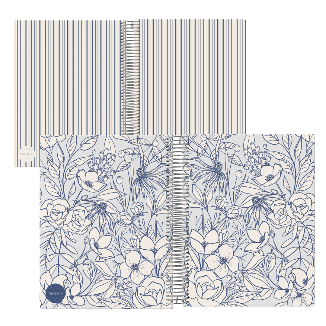 Interchangeable + Reversible Cover: Secret Garden Blue