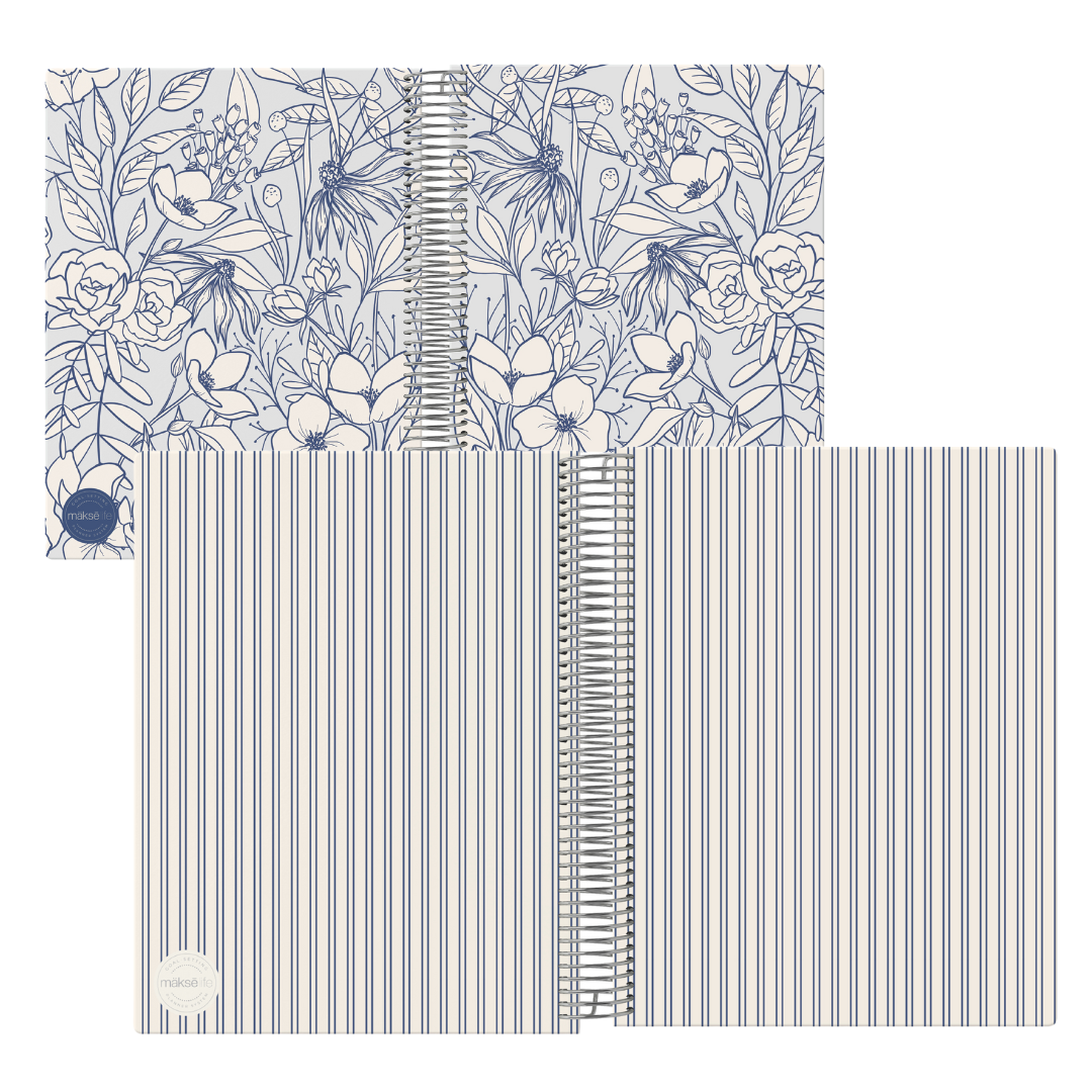 Interchangeable + Reversible Cover: Secret Garden Blue