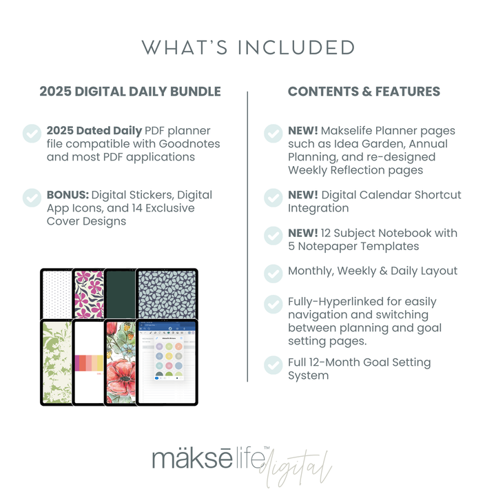 2025 Digital Goal-Setting + Daily Planner