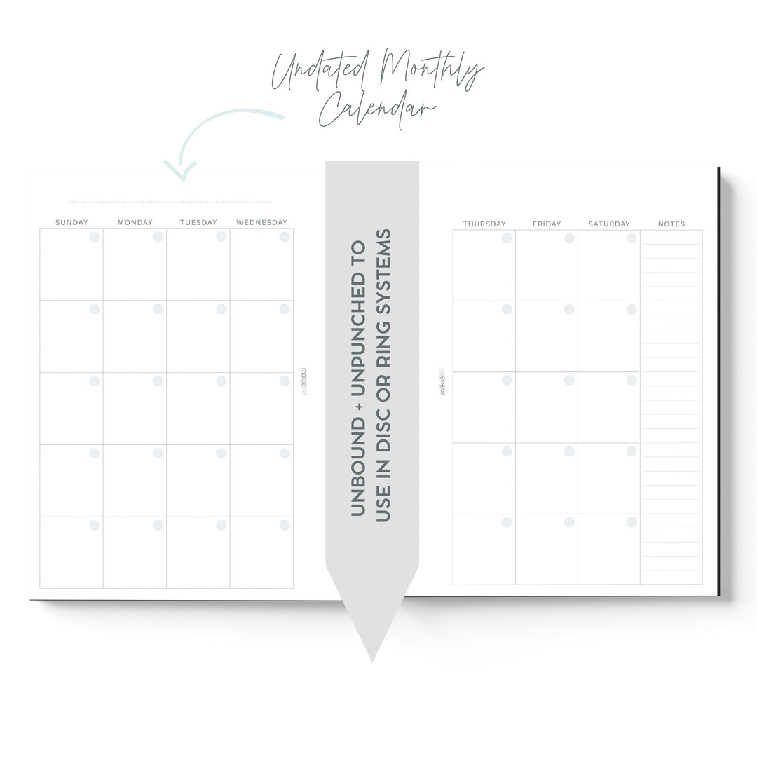 Goal-Setting and Daily Planner A5 Inserts