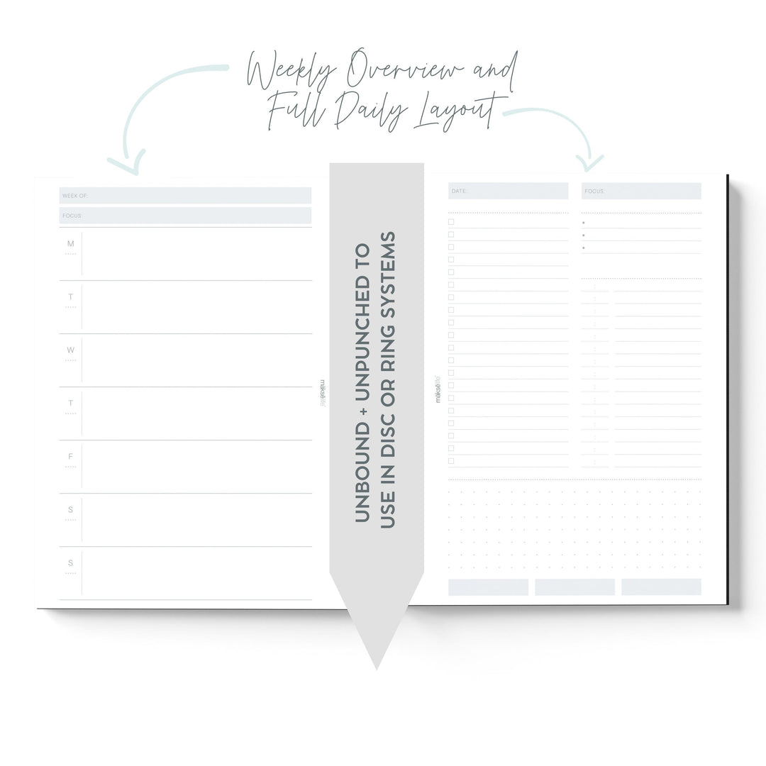 Goal-Setting and Daily Planner A5 Inserts