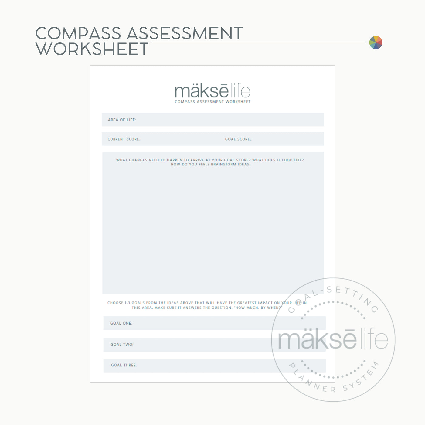 Compass Assessment Worksheet | Free Printable
