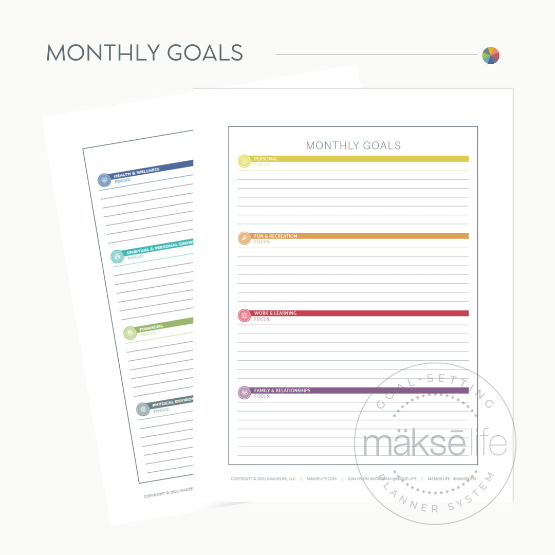 Monthly Goals | Free Printable