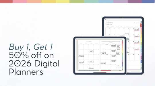 Buy 1, Get 1 50% off 2026 Digital Planners