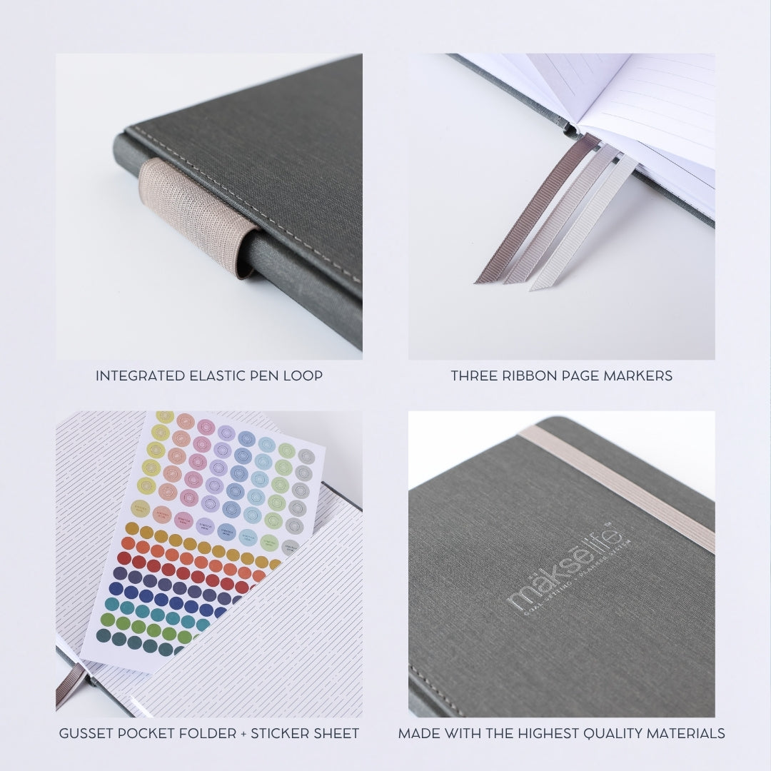 A5 Undated Quarterly Goal-Setting + Compact Weekly Planner