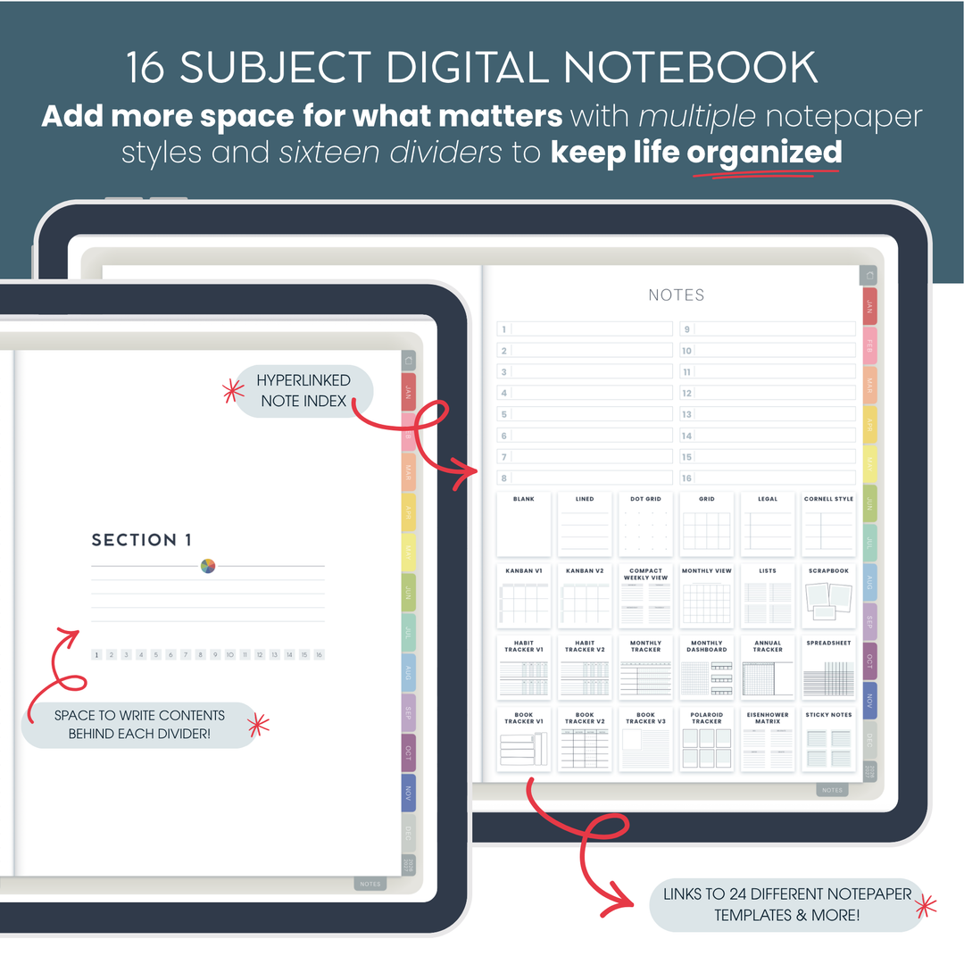 2026 Digital Weekly + Daily Planner - Landscape Edition