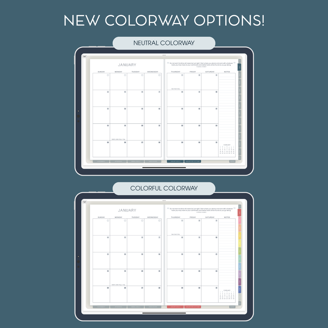 2026 Digital Weekly + Daily Planner - Landscape Edition