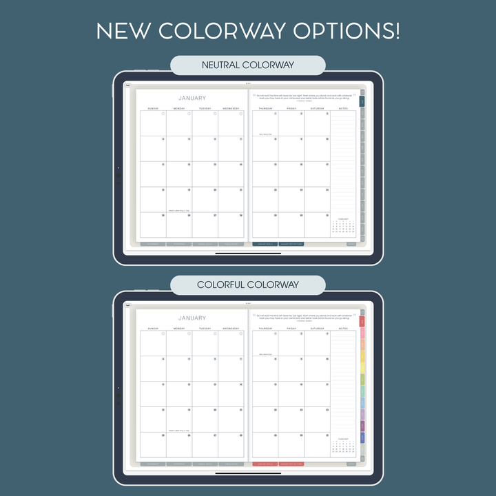 2026 Digital Weekly + Daily Planner - Landscape Edition