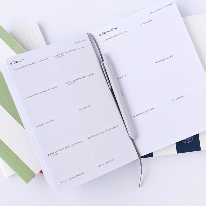 Undated Goal-Setting Notebook Set: A5 Companion Notebooks, Classic Edition