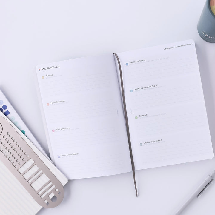 Undated Goal-Setting Notebook Set: A5 Companion Notebooks, Classic Edition