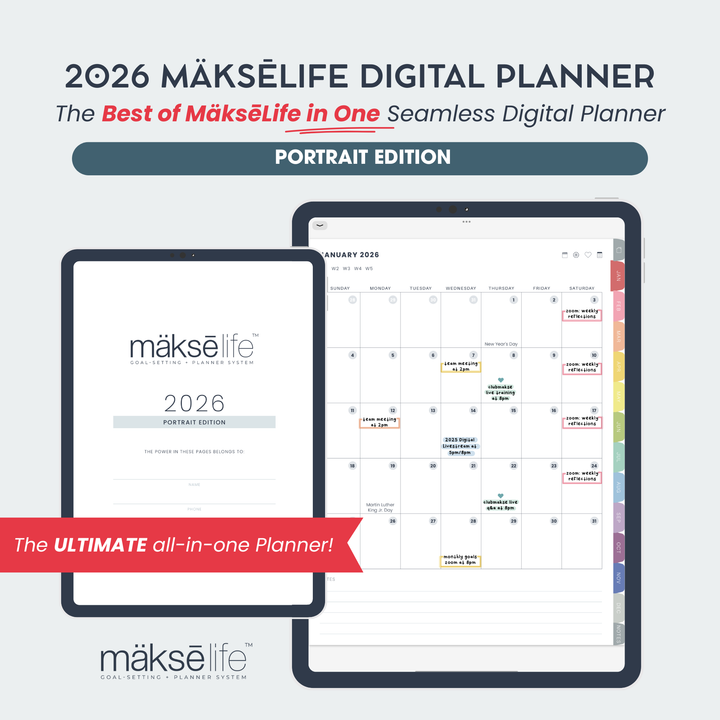 2026 Digital Weekly + Daily Planner - Portrait Edition