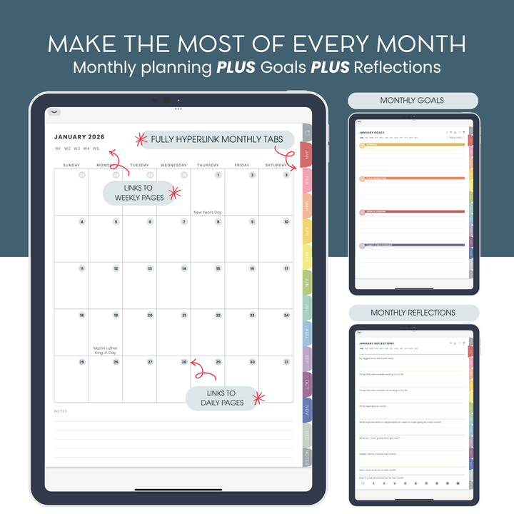 2026 Digital Weekly + Daily Planner - Portrait Edition