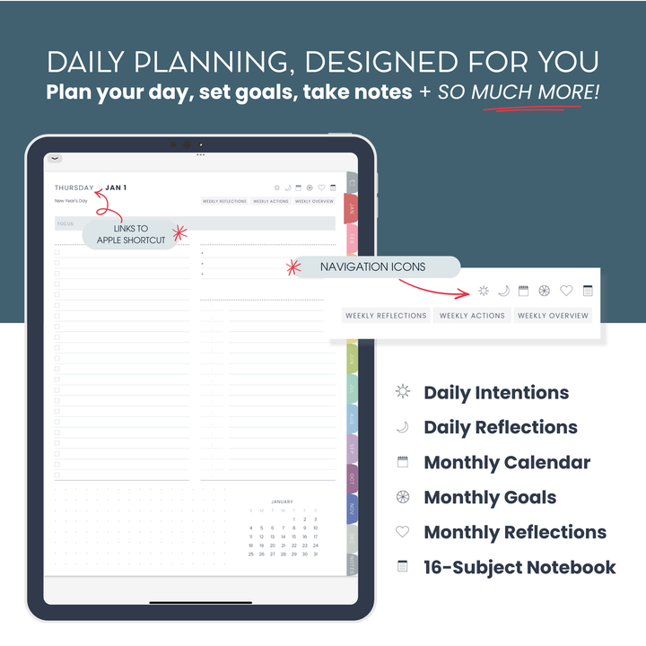 2026 Digital Weekly + Daily Planner - Portrait Edition