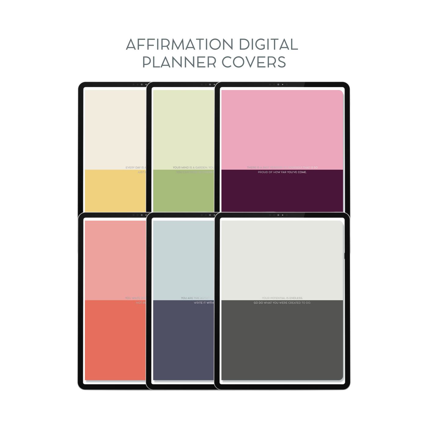 Digital Planner Cover Bundle (2024 Affirmation Covers)