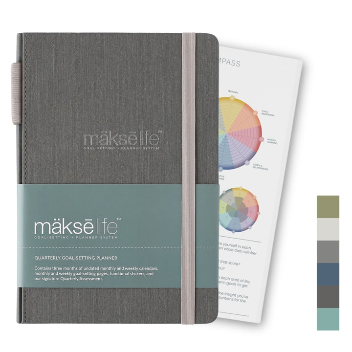 A5 Undated Quarterly Goal-Setting + Compact Weekly Planner