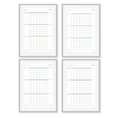 2025 Printable Quarterly Wall Calendar Posters