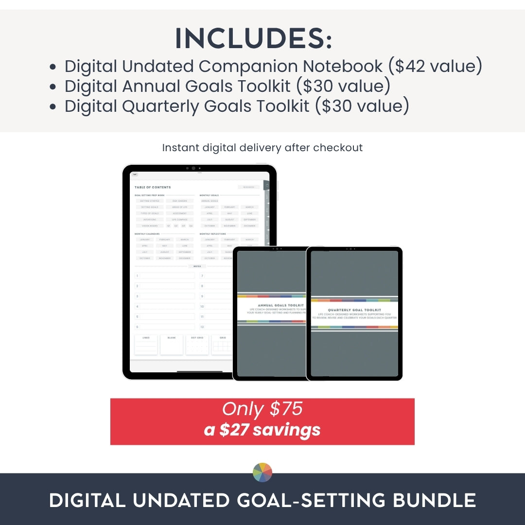 Digital Undated Goal-Setting Bundle