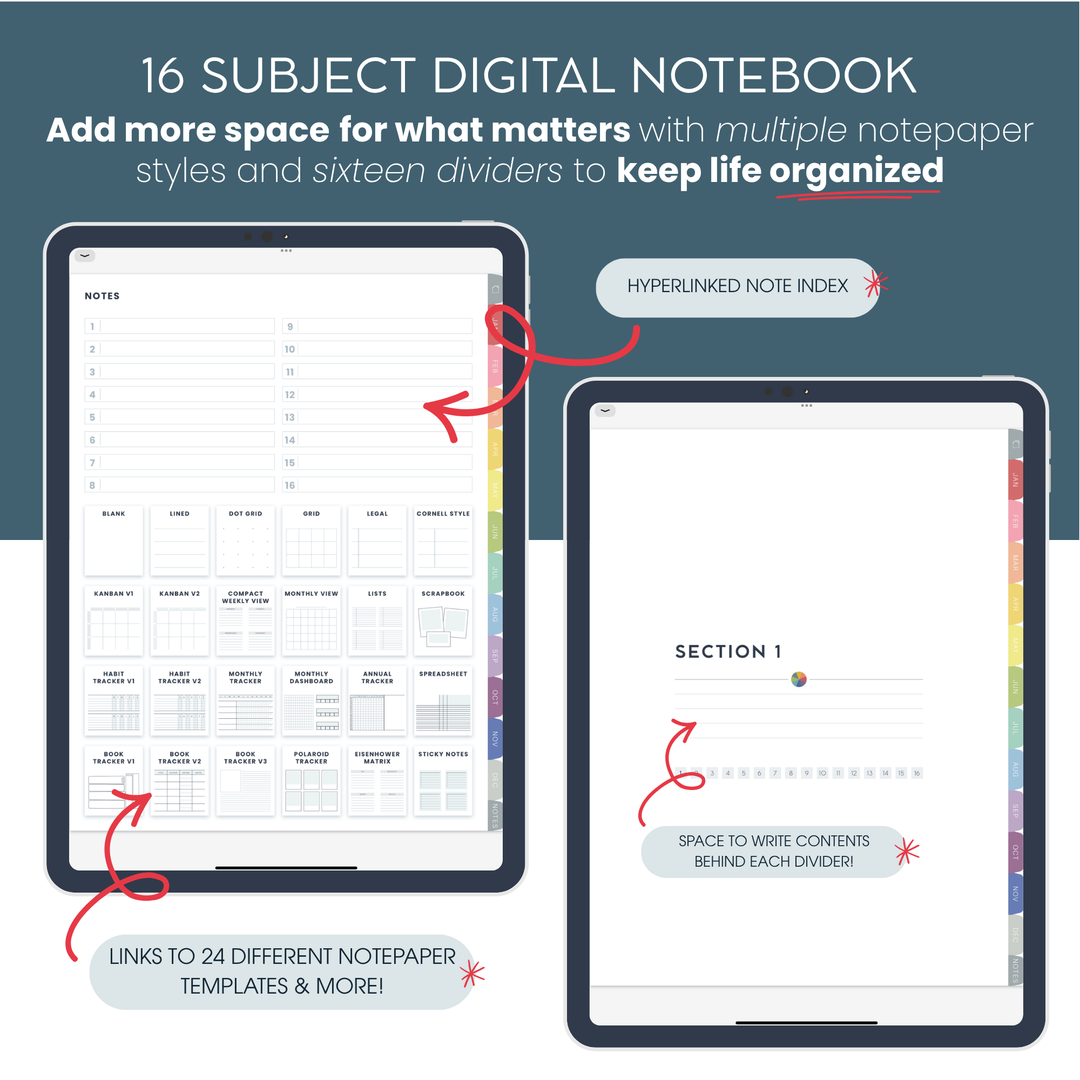 2026 Digital Weekly + Daily Planner - Portrait Edition