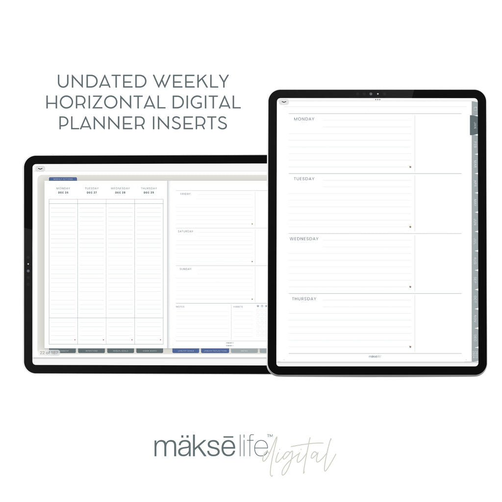 Planner Essentials Double-Sided A5 Inserts 72-pkg-weekly Horizontal