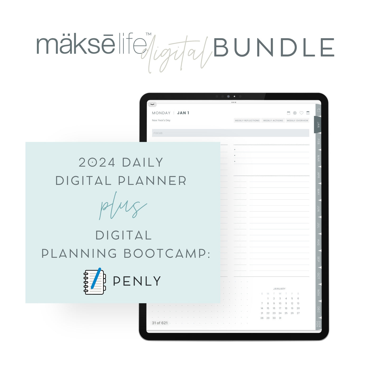 Digital Planning Bundle: Android/Penly + Digital Daily Planner