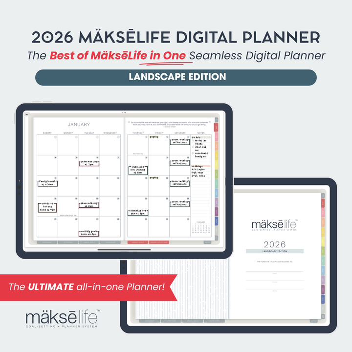 2026 Digital Weekly + Daily Planner - Landscape Edition