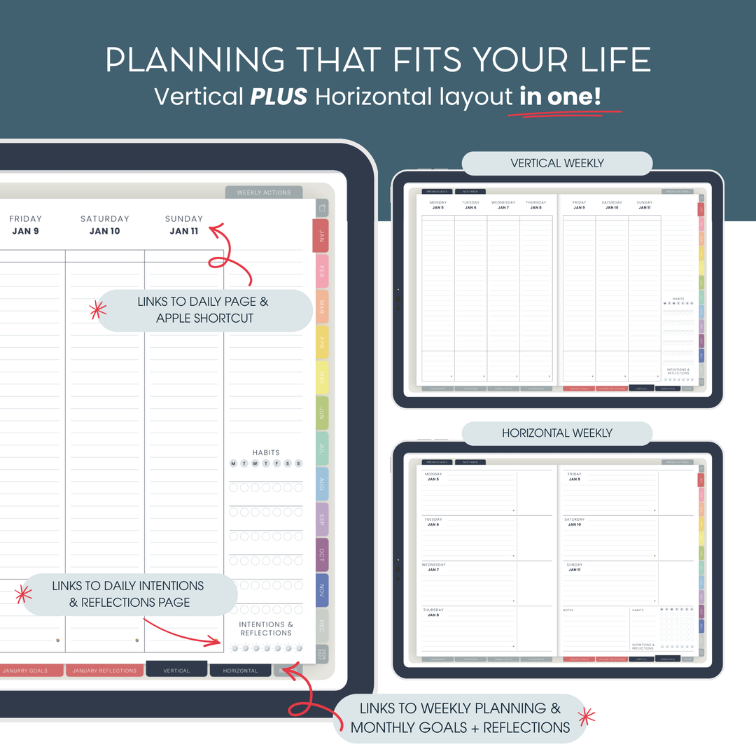2026 Digital Weekly + Daily Planner - Landscape Edition