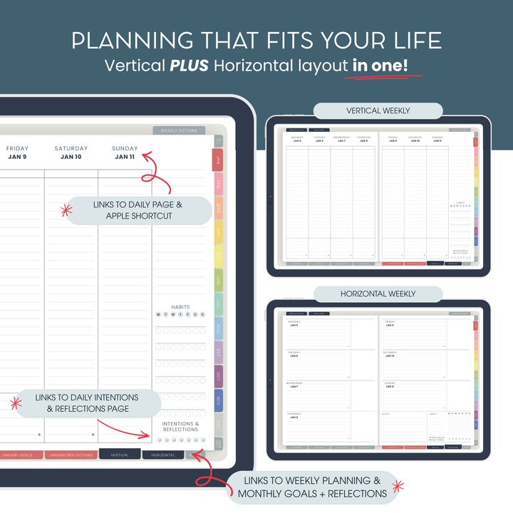 2026 Digital Weekly + Daily Planner - Landscape Edition