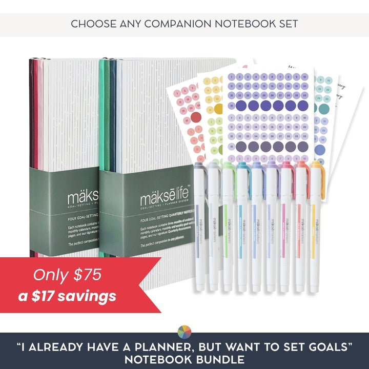 “I already have a planner, but want to set goals” Notebook Bundle