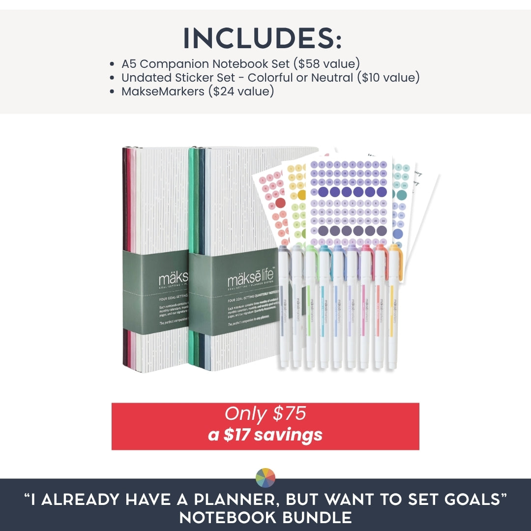 “I already have a planner, but want to set goals” Notebook Bundle