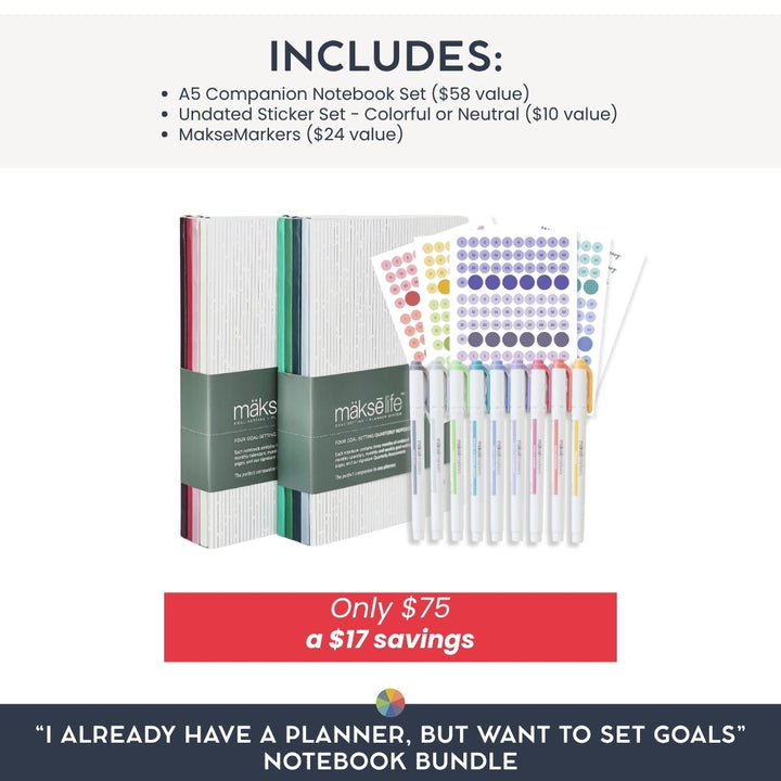 “I already have a planner, but want to set goals” Notebook Bundle