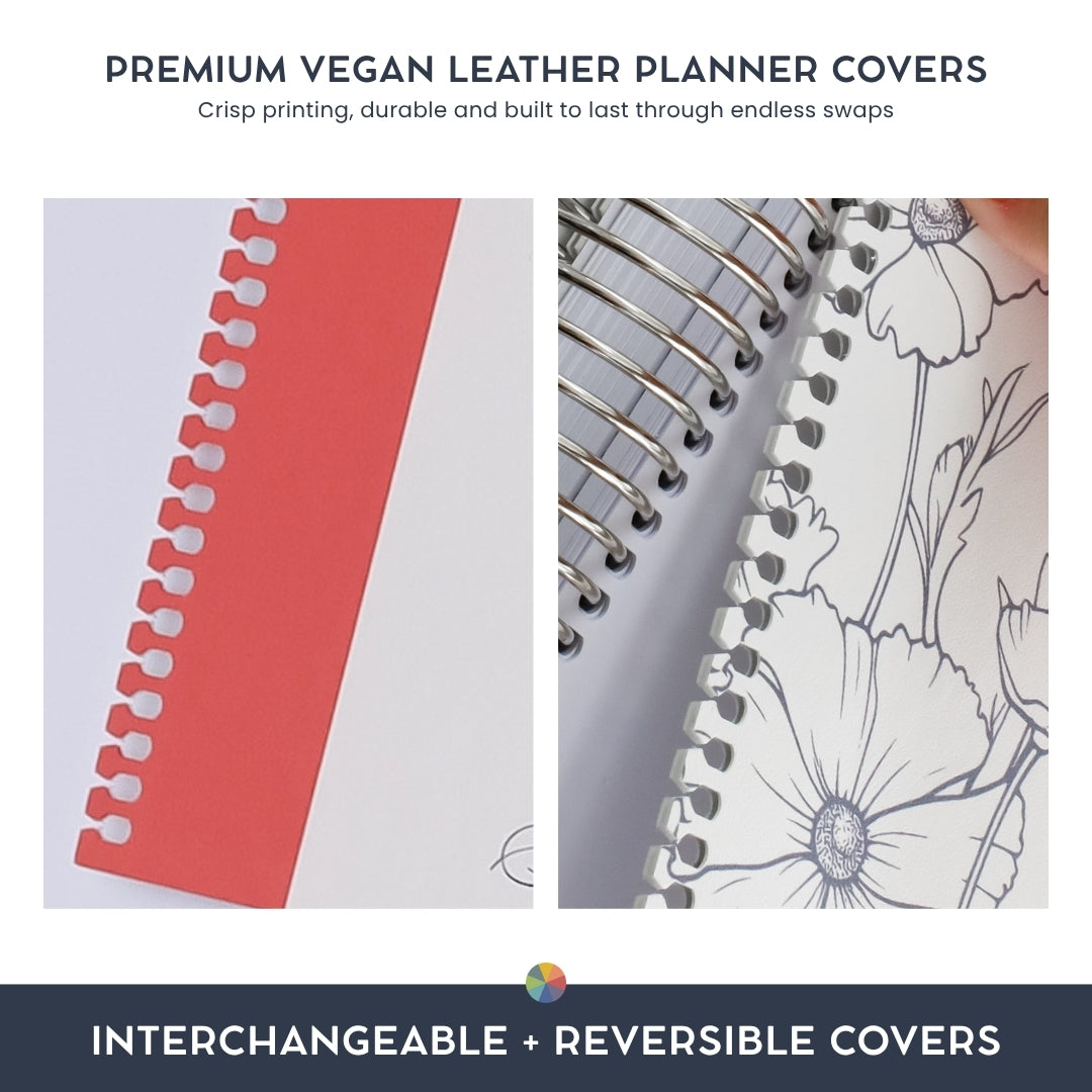 Red Floral: Interchangeable + Reversible Cover