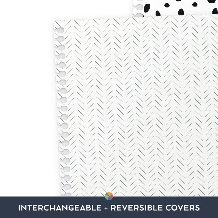 Black + White Chevron: Interchangeable + Reversible Cover