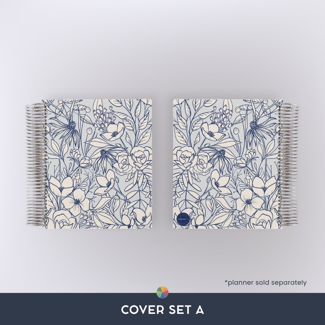 Secret Garden Blue: Interchangeable + Reversible Cover