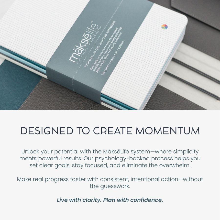 Goal-Setting Companion Notebook Set – Moxie A5 Quarterly Planner ...