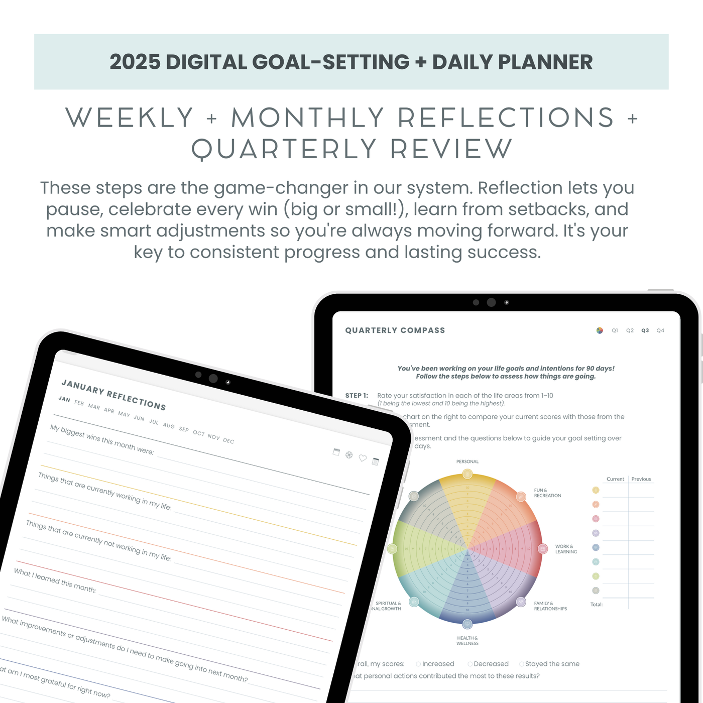 2025 Digital Goal-Setting + Daily Planner