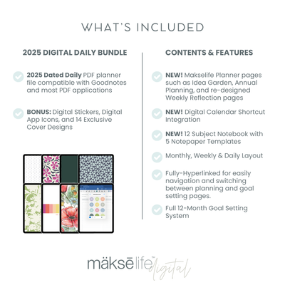 2025 Digital Goal-Setting + Daily Planner