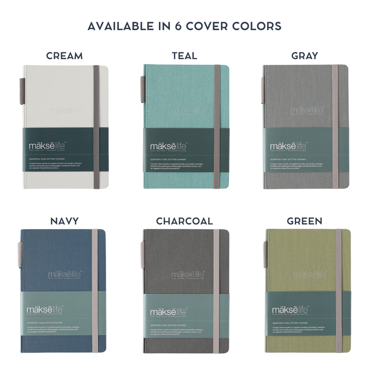 A5 Undated Quarterly Goal-Setting + Compact Weekly Planner