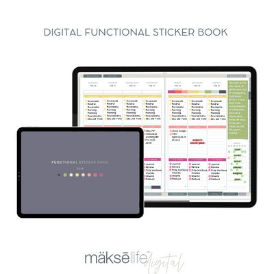 Digital 2025 Functional Sticker Book