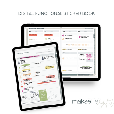 Digital 2025 Functional Sticker Book