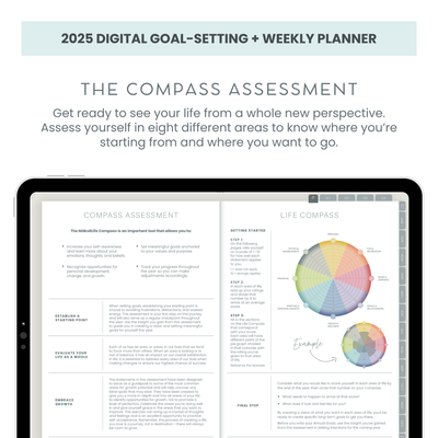 2025 Digital Goal-Setting + Weekly Planner