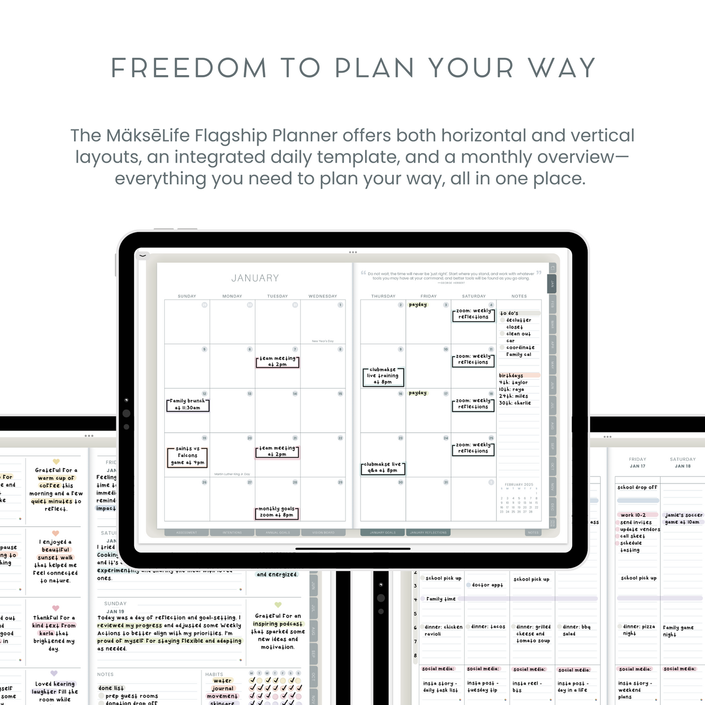 2025 Digital Goal-Setting + Weekly Planner