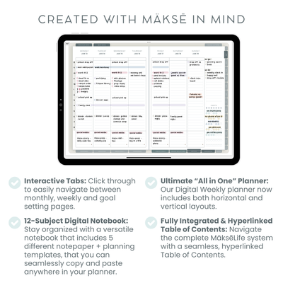 2025 Digital Goal-Setting + Weekly Planner