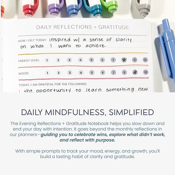 Evening Reflections + Gratitude Journal