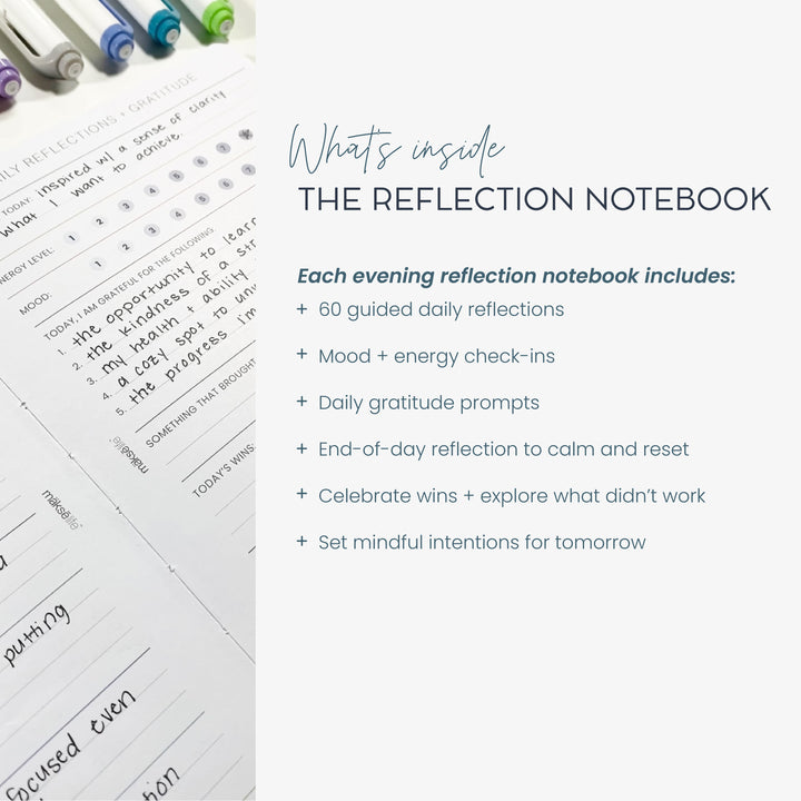 Evening Reflections + Gratitude Journal