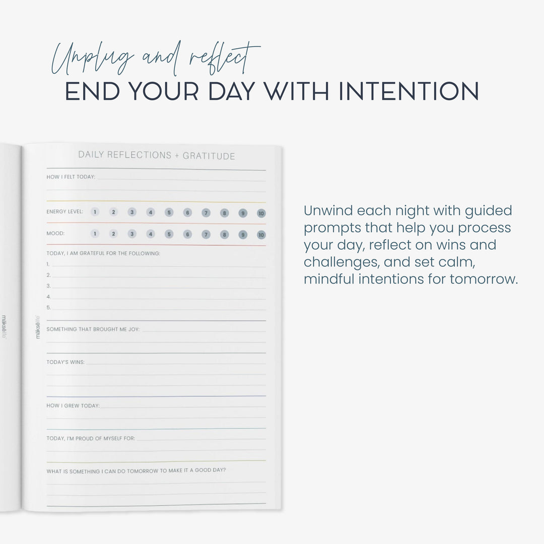 Evening Reflections + Gratitude Journal