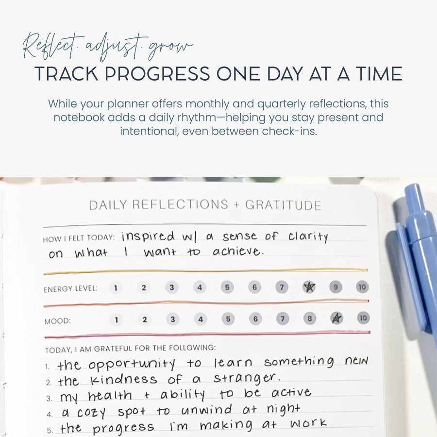 Reflection Notebook Text Evening Reflections & Gratitude Notebook – Daily Journaling Tool ...