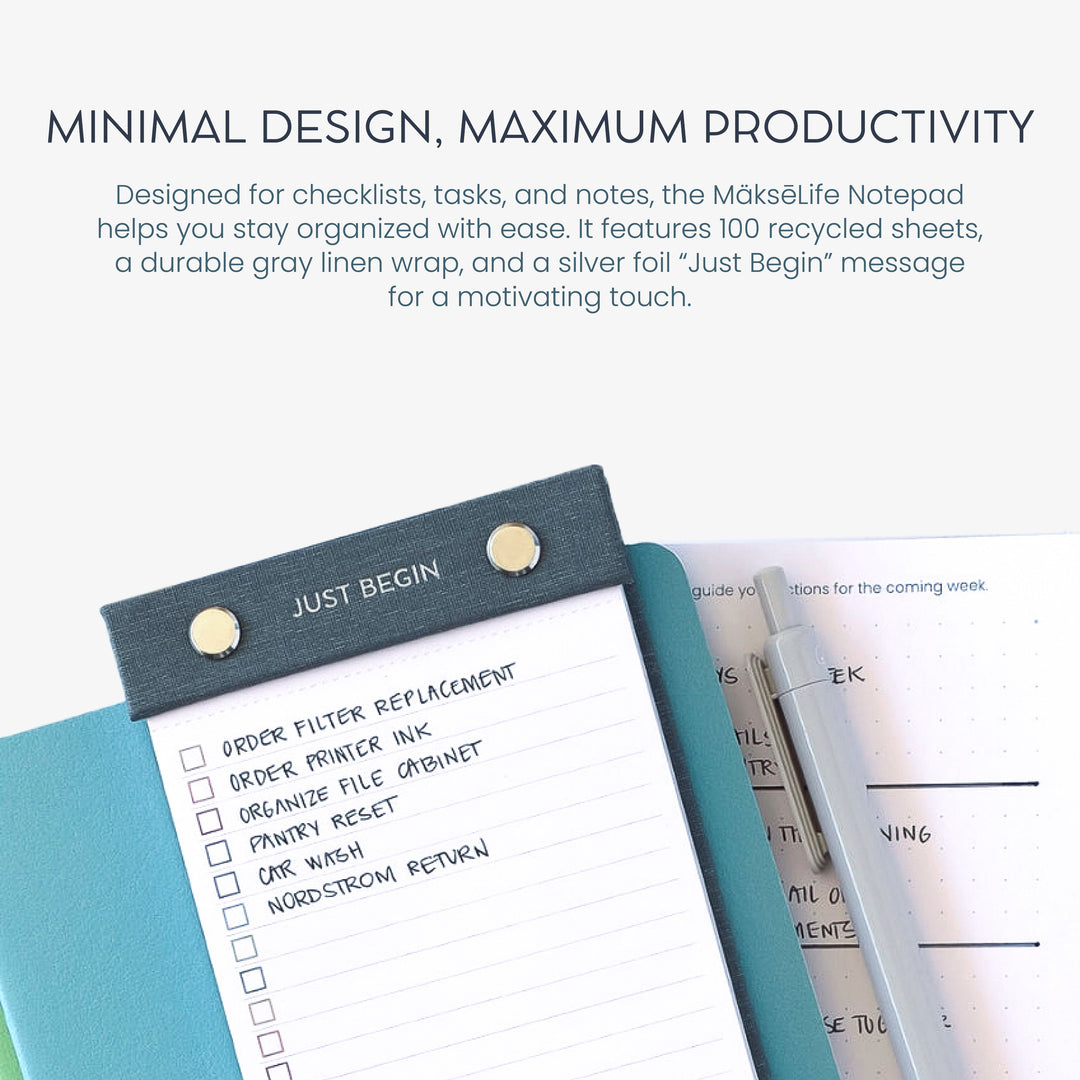 Just Begin To Do List Notepad