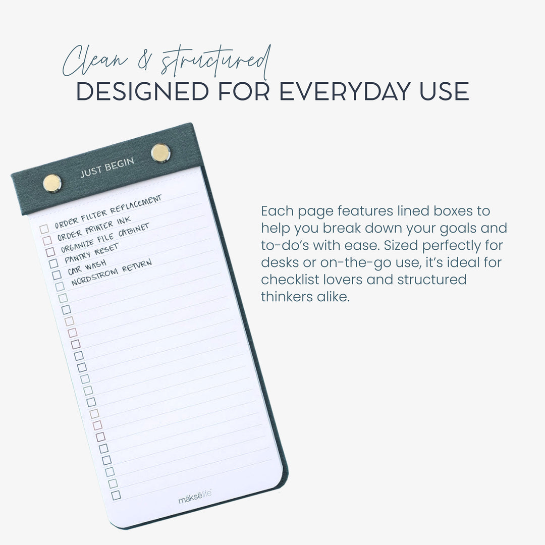 Just Begin To Do List Notepad