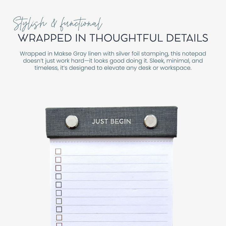 Just Begin To Do List Notepad